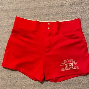 36-38 Vintage70s Red Lady Toppers Basketball Shorts